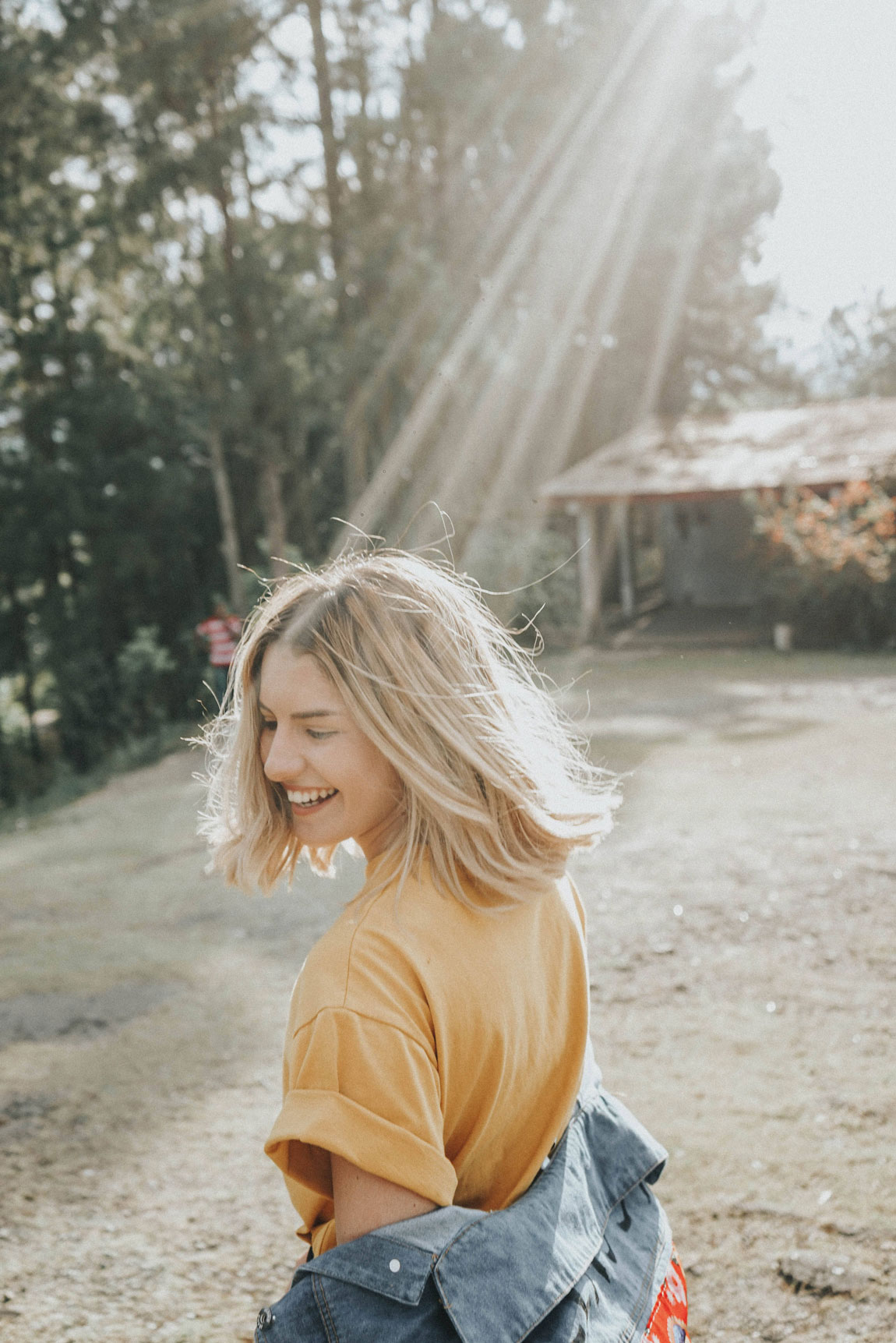 Woman laughing 